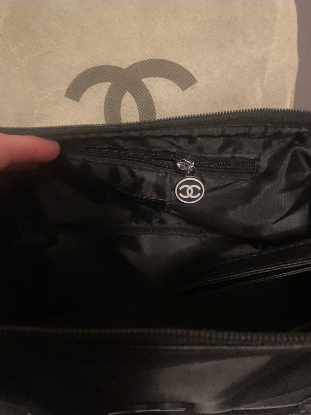 GWP Black Nylon Toiletry Pouch with White CC Logo - Picture 4 of 17